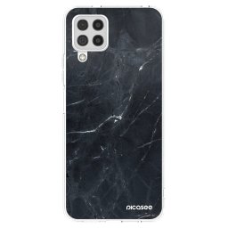 Átlátszó szilikon tok az alábbi mobiltelefonokra Samsung Galaxy A22 A225F 4G - Black marble