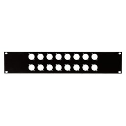 19" csatlakozó panel 16 x XLR 2U