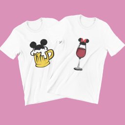 Mickey sör és Minnie bor páros póló