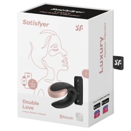 Satisfyer - Luxury Double Love párvibrátor távirányítóval (fekete) (APP-os)