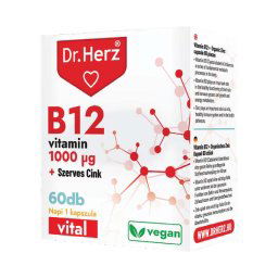 Dr. Herz B12-vitamin 1000 mcg + szerves cink kapszula 60x
