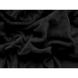 Fekete mikroplüss lepedő 90x200 cm