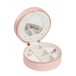 EDELWOLLE BŐR ÉKSZERTARTÓ DOBOZ, PINK