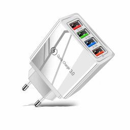 Hálózati gyorstöltő adapter 4 db USB csatlakozóval