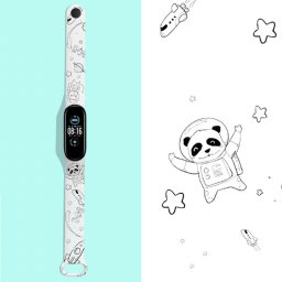 Xiaomi Mi Band 3 / Mi Band 4 / Mi Band 5 és Xiaomi Mi Band 6 „hypebeast” mintás pótszíj fehér
