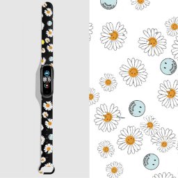 Xiaomi Mi Band 3 / Mi Band 4 / Mi Band 5 és Xiaomi Mi Band 6 „hypebeast” mintás pótszíj fekete