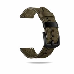 Színes cérnával varrott valódi bőr óraszíj – okosóra pótszíj 20/22mm
