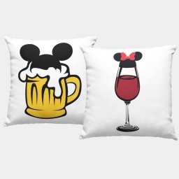 Mickey sör és Minnie bor páros párna