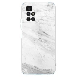 Átlátszó szilikon tok az alábbi mobiltelefonokra Xiaomi Redmi 10 - White marble