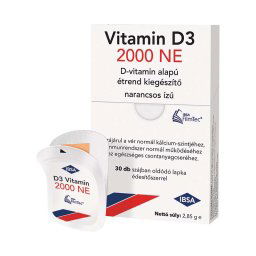 IBSA Vitamin D3 2000 NE D-vitamin alapú étrend-kiegészítő narancsos ízű 30x