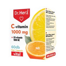 Dr. Herz C-vitamin 1000 mg + D3-vitamin 1000 NE kapszula 60x