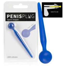 Dilator Sperm Stopper - gömbös, szilikon dilátor (kék)