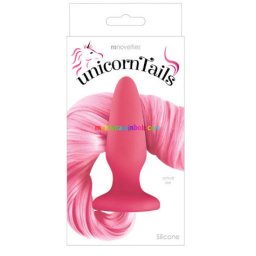 Unicorn Tails Pastel Pink, szilikon, selymes, záróizom tágító, lazító eszköz, anál plug, rózsaszín