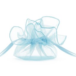 Organza tasak, 26cm, ég kék , 10 db