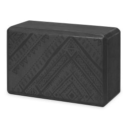 Jógatégla, fekete, 10 cm, 190 gr
