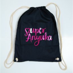 SzuperAnyuka tornazsák, hátizsák sötétkék-fényes pink