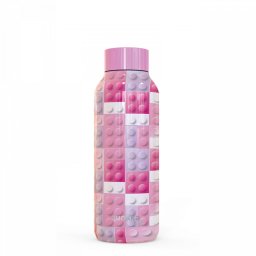 KIDS PINK LEGO mintás kulacs, 510 ml, termosz, rózsaszín