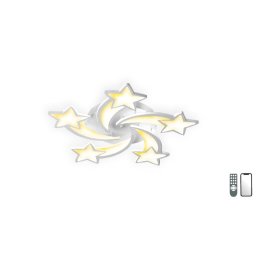 MasterLED Lucero Yuki 120 W-os, 67 cm átmérőjű fehér LED távirányítós és mobil applikációval vezérelhető mennyezeti lámpa