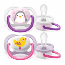 Avent játszócumi ultra air #2db-os #0-6hó #lány állatos