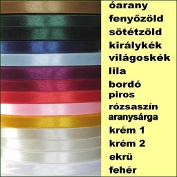 Szatén szalag - 15 mm széles - darabos