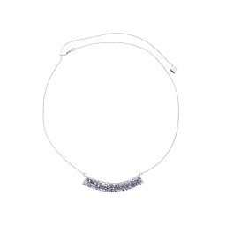 CNG ezüst mintás bőr nyakék fehér kristállyal