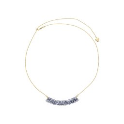 CNG arany mintás bőr nyakék fehér kristállyal