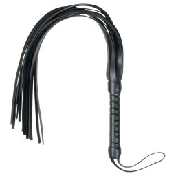 EasyToys Flogger - puha műbőr BDSM korbács (fekete)