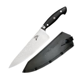 Zelite Infinity by Klarstein Executive-Plus, 8" szakácskés, 61 HRC damaszkuszi acél (BK-CHEF-AS10)