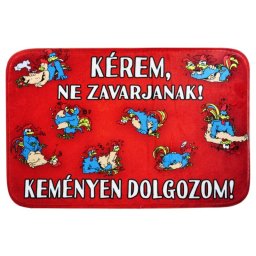 Tréfás Lábtörlő-fürdőszobaszőnyeg színes Kérem ne zavarjanak 60x40cm
