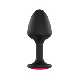 Dorcel Geisha Plug Ruby XL - pink köves anál plug (fekete)