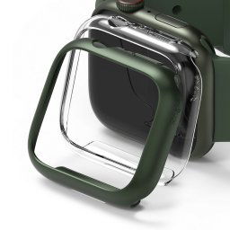 Ringke Slim 2-Pack Apple Watch 7 41mm kijelző védő keret 2db (zöld + átlátszó)