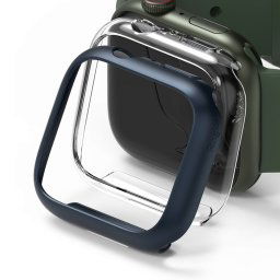 Ringke Slim 2-Pack Apple Watch 7 45mm kijelző védő keret 2db (kék + átlátszó)