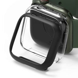 Ringke Slim 2-Pack Apple Watch 7 45mm kijelző védő keret 2db (fekete + átlátszó)