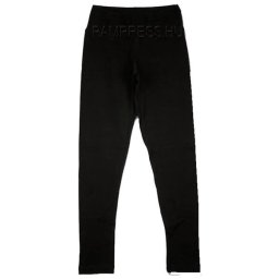 Magasított derekú vastag legging - fekete
