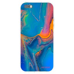 Átlátszó szilikon tok az alábbi mobiltelefonokra Apple iPhone 5/5S/SE - Rainbow