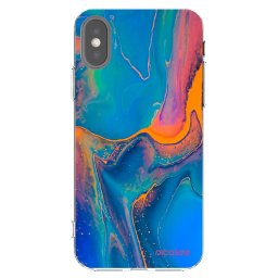 Átlátszó szilikon tok az alábbi mobiltelefonokra Apple iPhone X/XS - Rainbow
