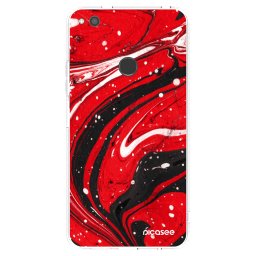 Átlátszó szilikon tok az alábbi mobiltelefonokra Huawei P9 Lite 2017 - Red black