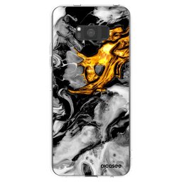 Átlátszó szilikon tok az alábbi mobiltelefonokra Samsung Galaxy S8 G950F - Black Gold 2