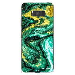 Átlátszó szilikon tok az alábbi mobiltelefonokra Samsung Galaxy S8 G950F - Green Gold