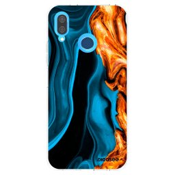 Átlátszó szilikon tok az alábbi mobiltelefonokra Huawei P20 Lite - Gold blue