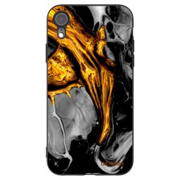 Fekete szilikon tok az alábbi mobiltelefonokra Apple iPhone XR - Black Gold