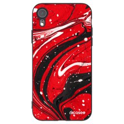 Fekete szilikon tok az alábbi mobiltelefonokra Apple iPhone XR - Red black