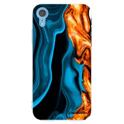 Átlátszó szilikon tok az alábbi mobiltelefonokra Apple iPhone XR - Gold blue