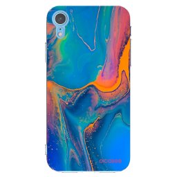 Átlátszó szilikon tok az alábbi mobiltelefonokra Apple iPhone XR - Rainbow