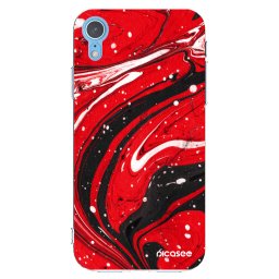 Átlátszó szilikon tok az alábbi mobiltelefonokra Apple iPhone XR - Red black
