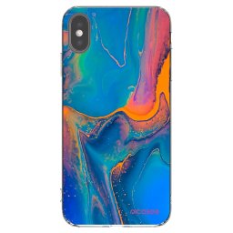 Átlátszó szilikon tok az alábbi mobiltelefonokra Apple iPhone XS Max - Rainbow