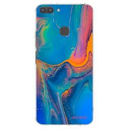 Átlátszó szilikon tok az alábbi mobiltelefonokra Huawei P Smart - Rainbow