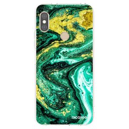 Átlátszó szilikon tok az alábbi mobiltelefonokra Xiaomi Redmi Note 5 Global - Green Gold