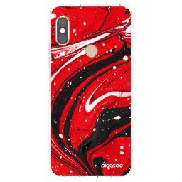 Átlátszó szilikon tok az alábbi mobiltelefonokra Xiaomi Redmi Note 5 Global - Red black