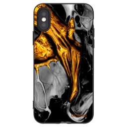 Fekete szilikon tok az alábbi mobiltelefonokra Apple iPhone X/XS - Black Gold